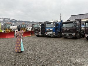 除雪車両安全祈願